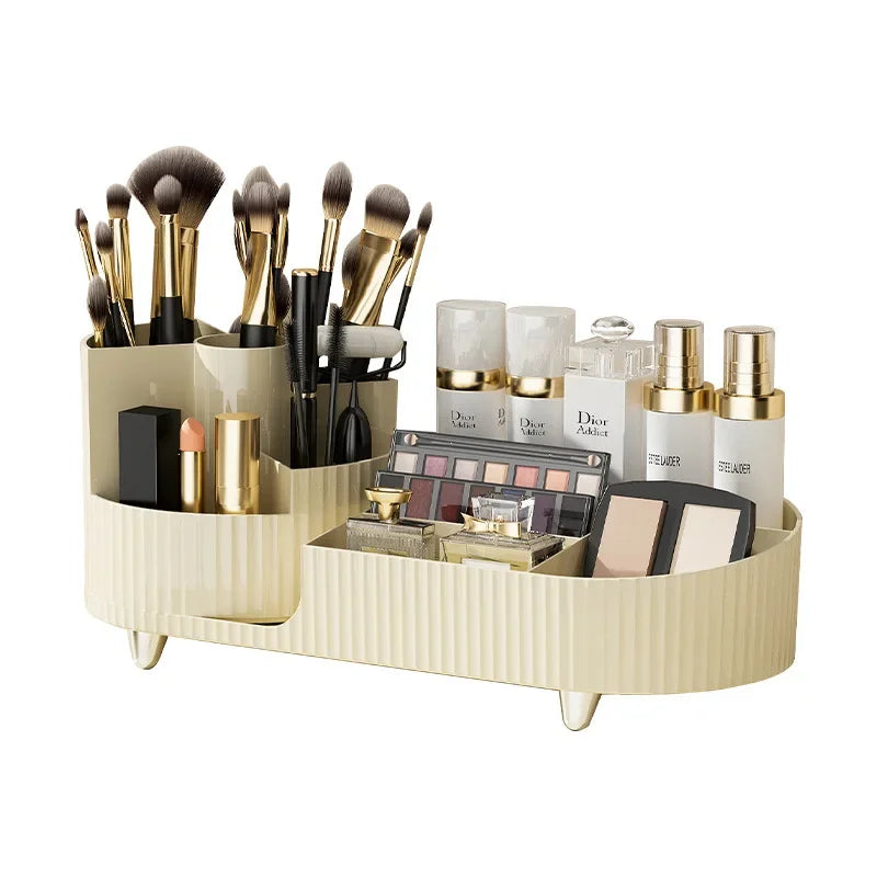 360° Rotating Makeup Luxury Organiser for Lipsticks and Cosmetics ( Ideal Vanity Storage Box)